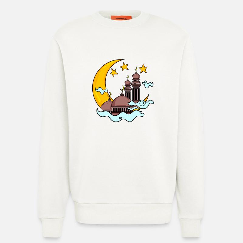Moschee mit Halbmond - Sweatshirt - made by SPREAD  - OFF WHITE