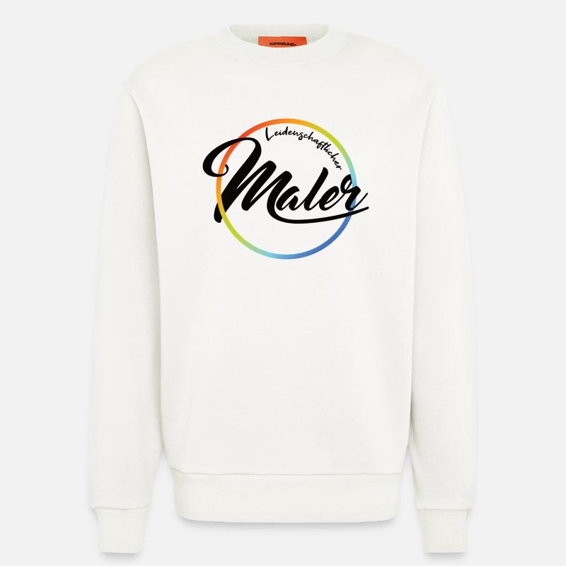 Leidenschaftlicher Maler - Sweatshirt - made by SPREAD  - OFF WHITE