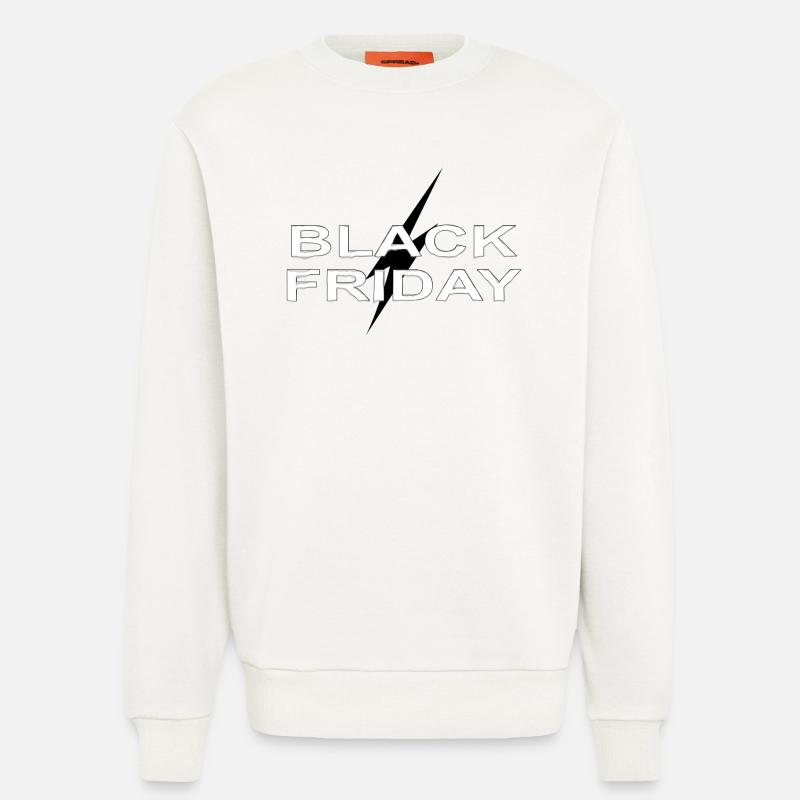 Vendredi Noir Contraste Typographique - Sweat bio décontracté fabriqué en UE - OFF WHITE