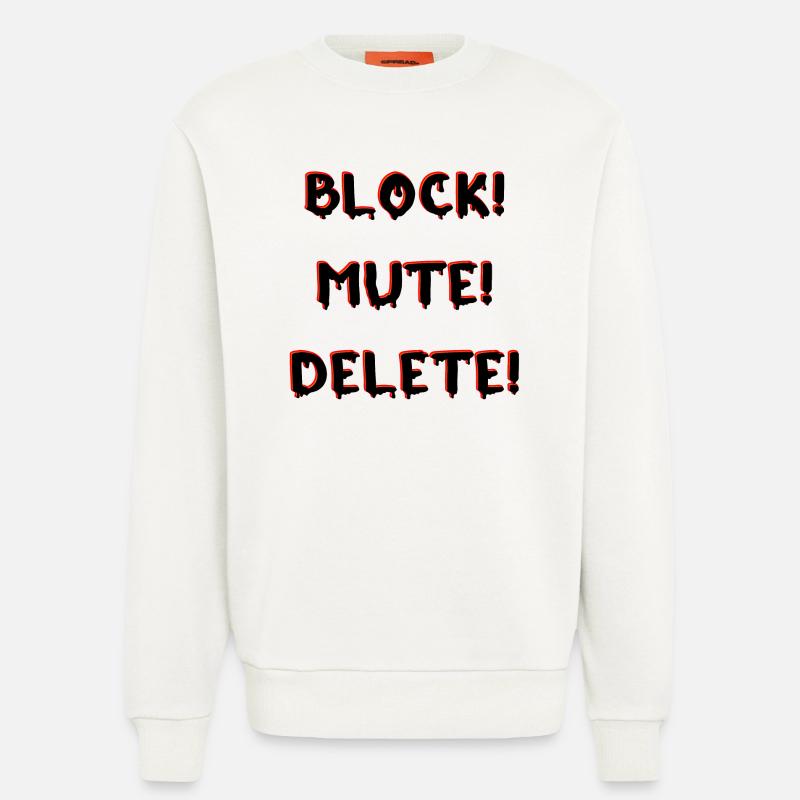 BLOCK MUTE DELETE - Sweatshirt - made by SPREAD  - OFF WHITE