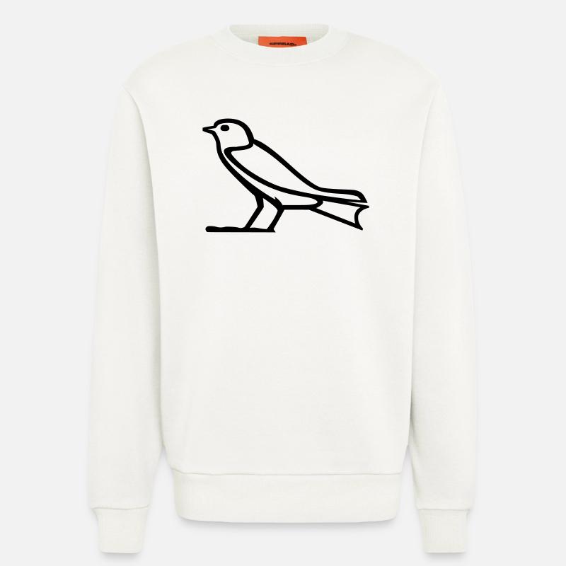 Vogel-Hieroglyphe - Sweatshirt - made by SPREAD  - OFF WHITE