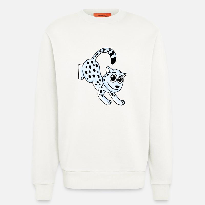 Schneeleopard Leopard - Sweatshirt - made by SPREAD  - OFF WHITE