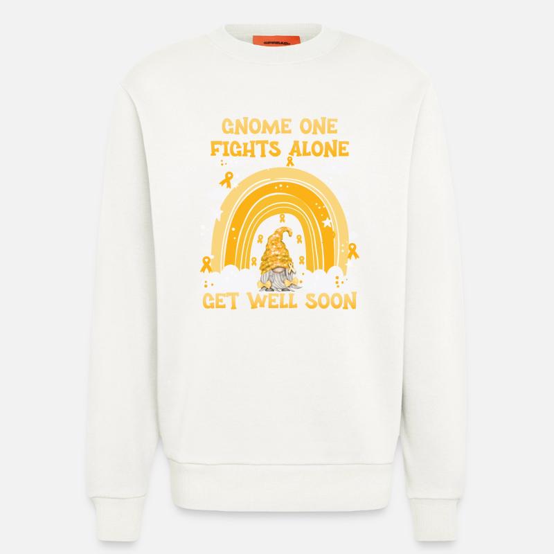 Gnome One Fights Alone Blinddarmkrebs - Sweatshirt - made by SPREAD  - OFF WHITE