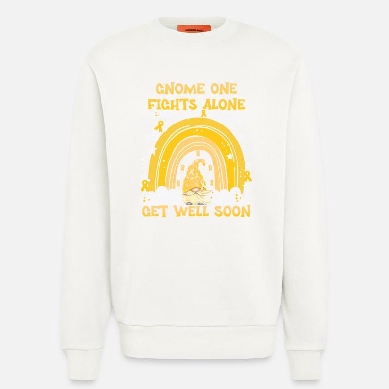 Gnome One Fights Alone Sarkomkrebs - Sweatshirt - made by SPREAD  - OFF WHITE
