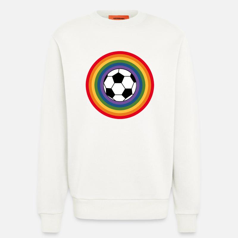 fußball Regembogen - Sweatshirt - made by SPREAD - OFF WHITE