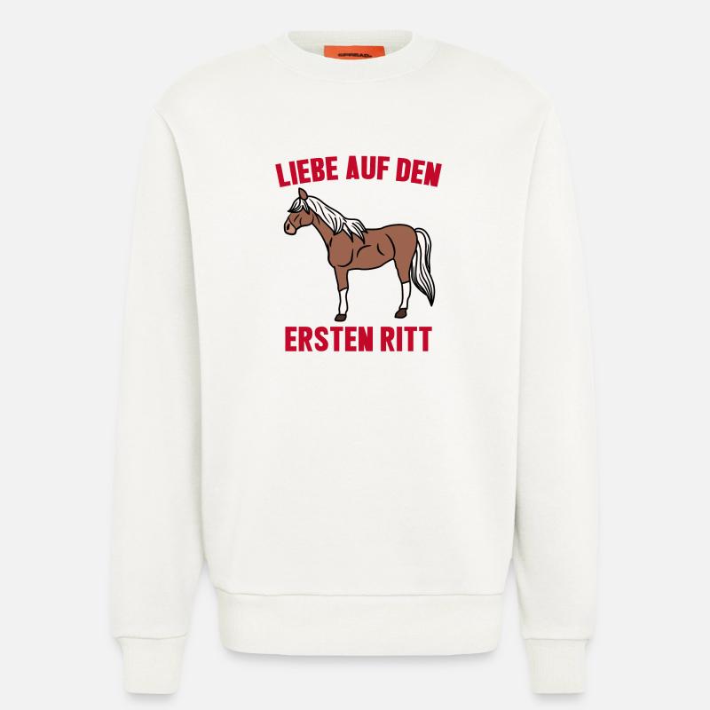 Islandpferde Pferdenarr Cool Statement Pferde - Sweatshirt - made by SPREAD - OFF WHITE