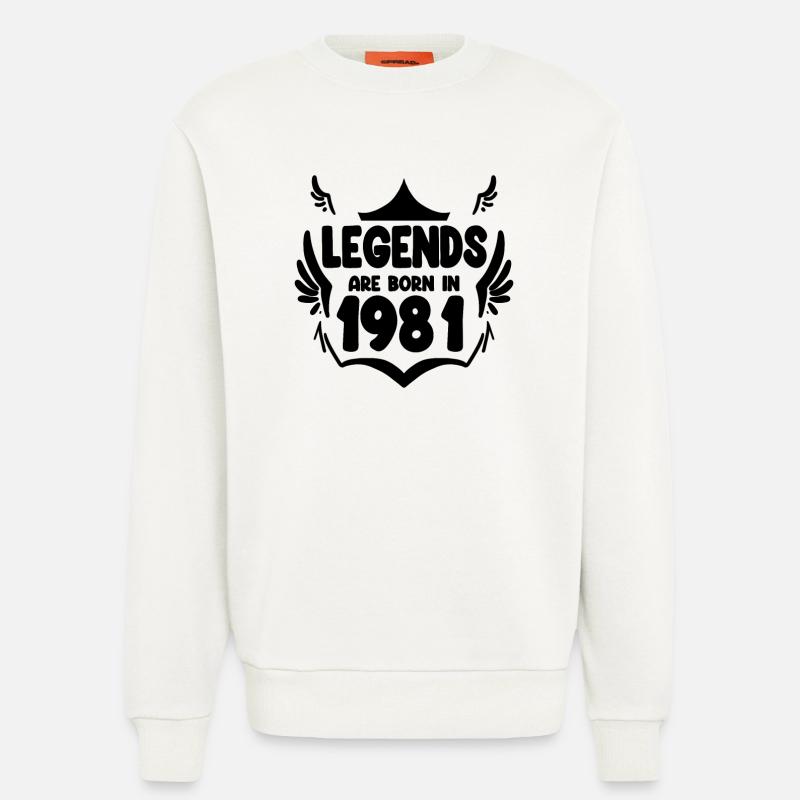 1981 - Born 1981 - Sweatshirt - made by SPREAD  - OFF WHITE