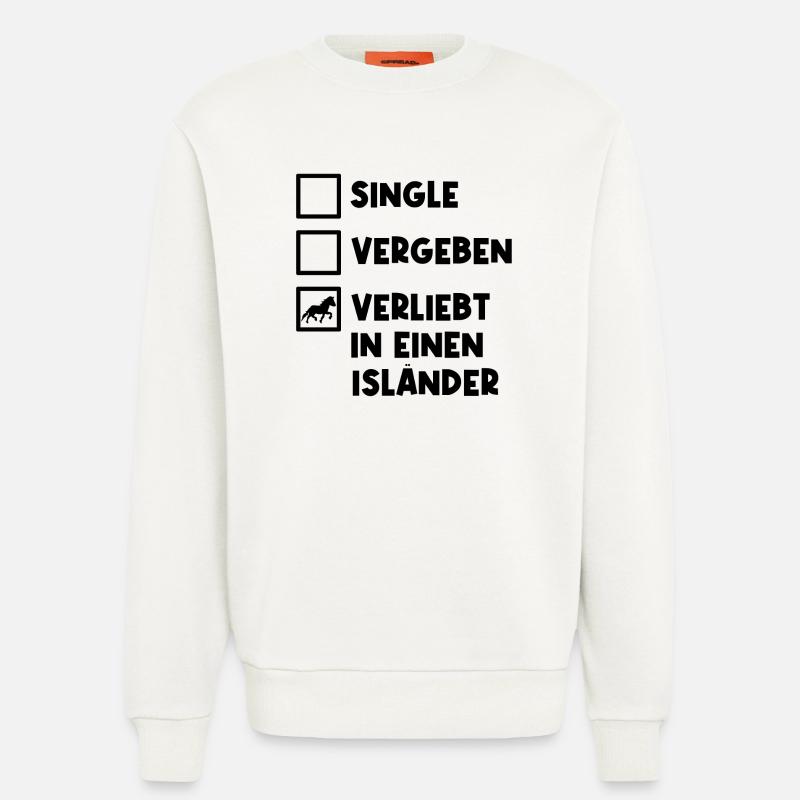 Islandpferde Isländer Pferdeliebe Statement Pferde - Sweatshirt - made by SPREAD  - OFF WHITE