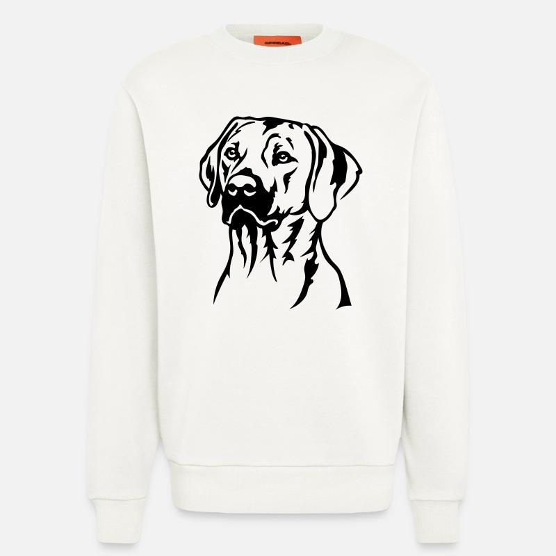 Rhodesian Ridgeback Kopf - Sweatshirt - made by SPREAD  - OFF WHITE