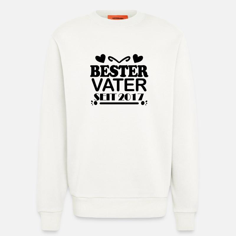 Bester Vater seit 2017 - Sweatshirt - made by SPREAD  - OFF WHITE