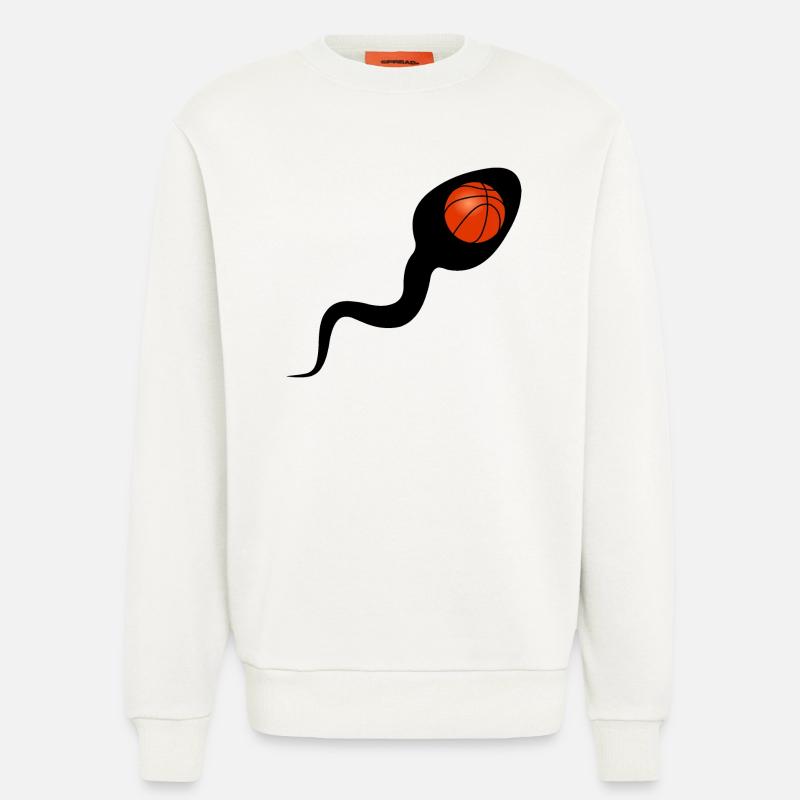 Sperma Basketball oder Basketball Sperma - Sweatshirt - made by SPREAD  - OFF WHITE