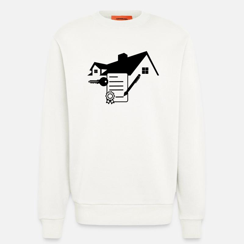 Hausvertrag unterzeichnen 1 - Sweatshirt - made by SPREAD  - OFF WHITE