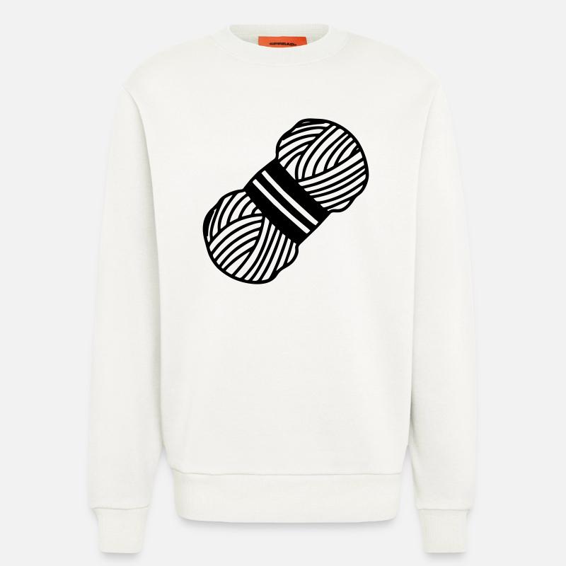 Wolle knoten oder häkeln - Sweatshirt - made by SPREAD  - OFF WHITE