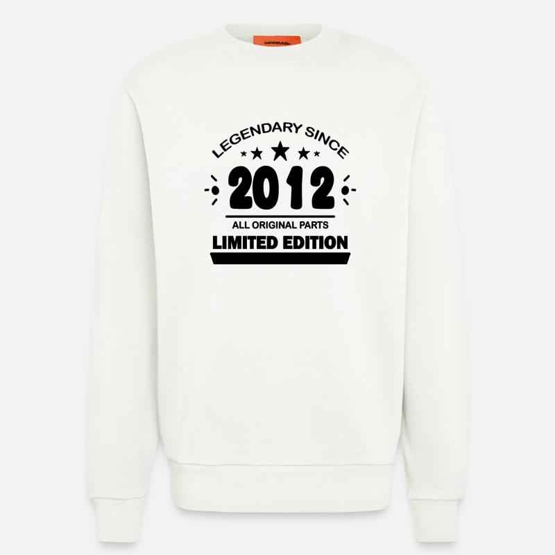 Année de construction 2012 Dicton - Sweat bio décontracté fabriqué en UE - OFF WHITE