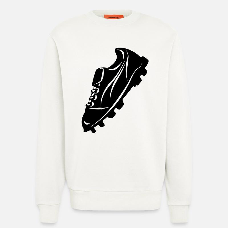 Fußballschuh transparente Schattenfigur - Sweatshirt - made by SPREAD  - OFF WHITE