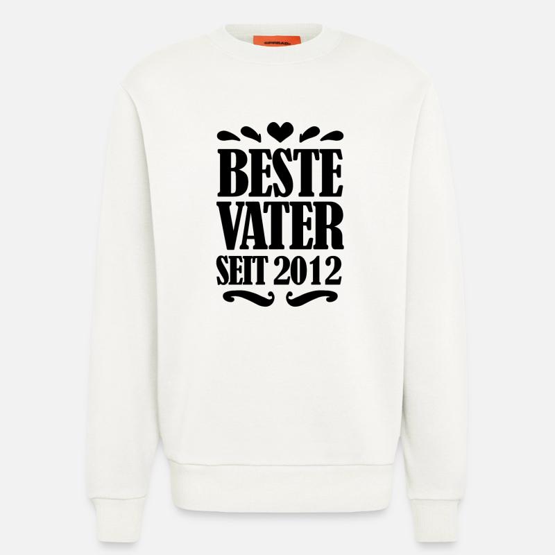 Bester Vater seit 2012 - Sweatshirt - made by SPREAD  - OFF WHITE