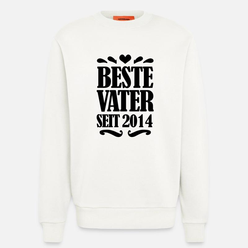 Bester Vater seit 2014 - Sweatshirt - made by SPREAD  - OFF WHITE