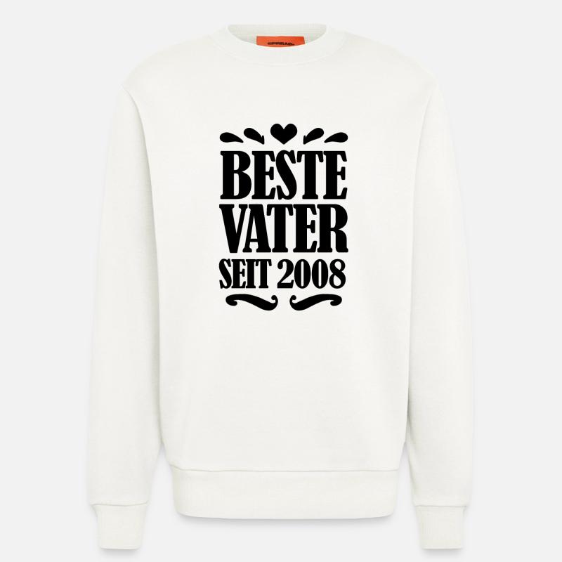Bester Vater seit 2008 - Sweatshirt - made by SPREAD - OFF WHITE