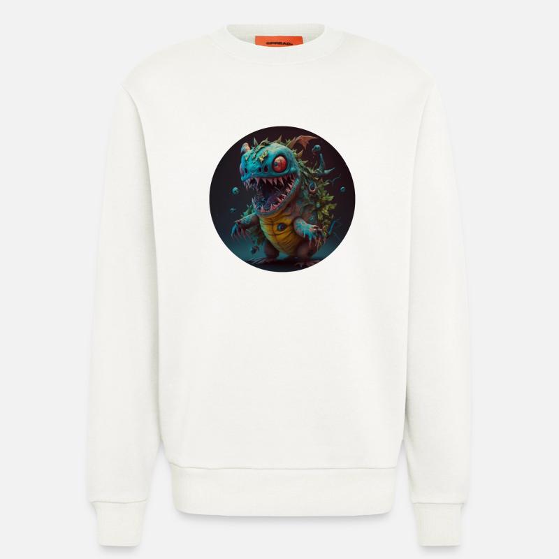 Süsses Monster Comic - Sweatshirt - made by SPREAD  - OFF WHITE