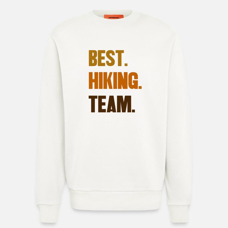 Randonnée Équipe Wanderer Déclaration Randonnées - Sweat bio décontracté fabriqué en UE - OFF WHITE