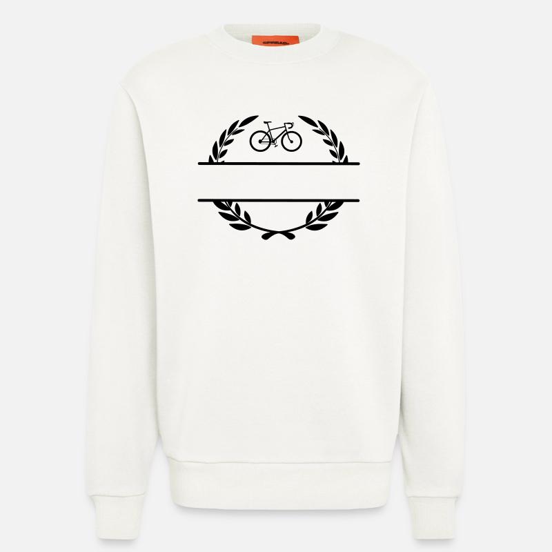 Fahrrad im Lorbeerkranz - Sweatshirt - made by SPREAD  - OFF WHITE