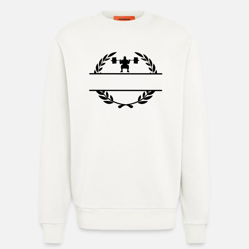 Gewichtheber im Lorbeerkranz - Sweatshirt - made by SPREAD  - OFF WHITE