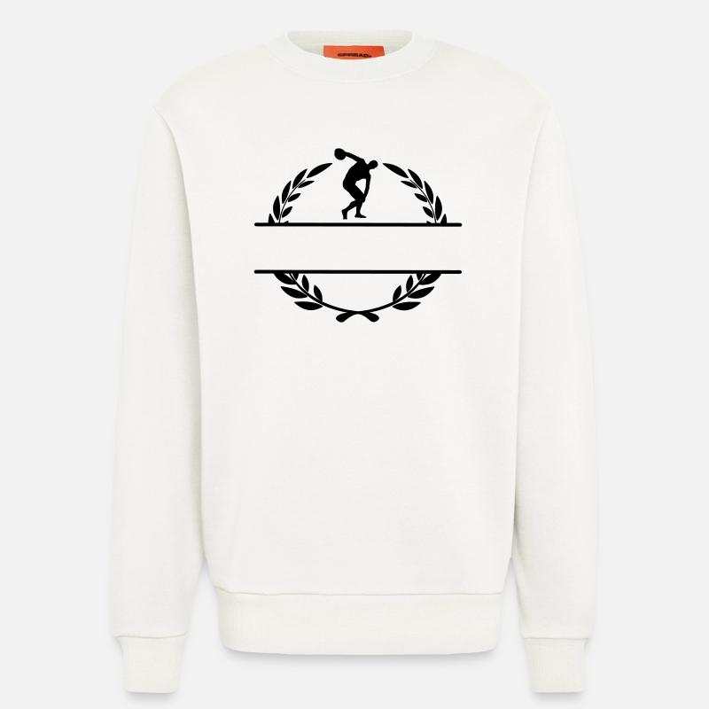 Diskuswerfer im Lorbeerkranz - Sweatshirt - made by SPREAD  - OFF WHITE