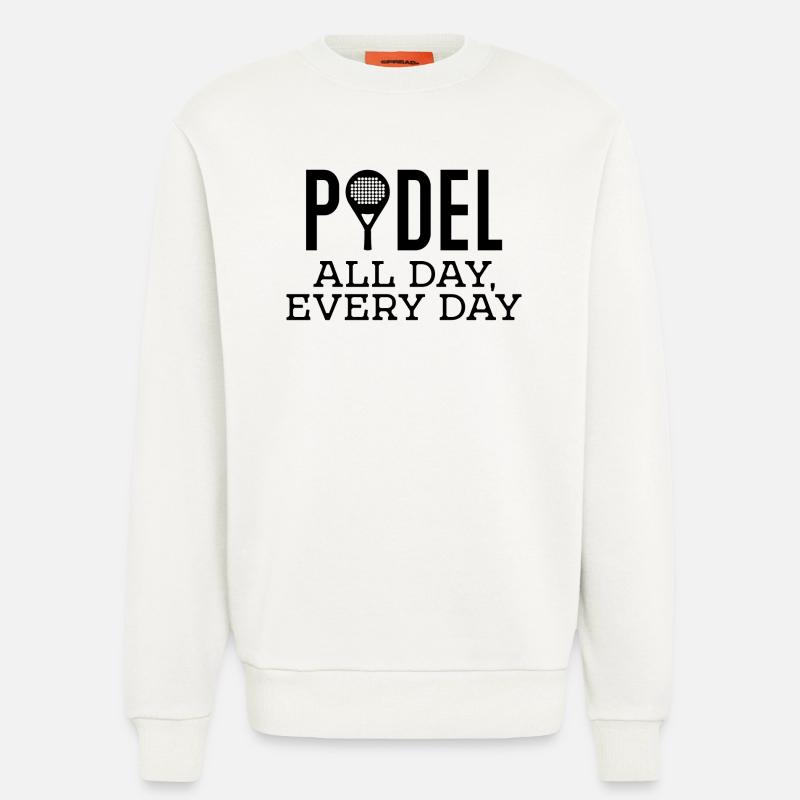 Schläger Padel Training Padelspiel Statement - Sweatshirt - made by SPREAD  - OFF WHITE