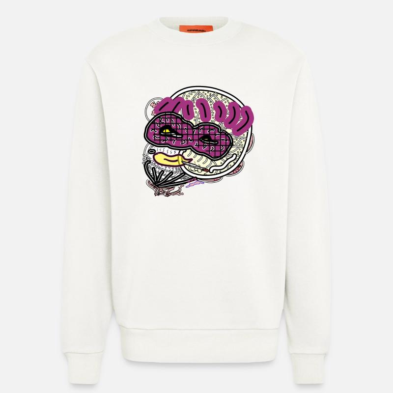 Comic man - Sweatshirt - made by SPREAD - OFF WHITE