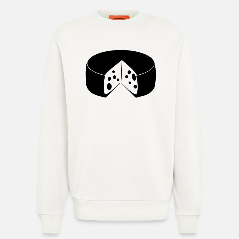 Käse mit Ausschnitt - Sweatshirt - made by SPREAD  - OFF WHITE