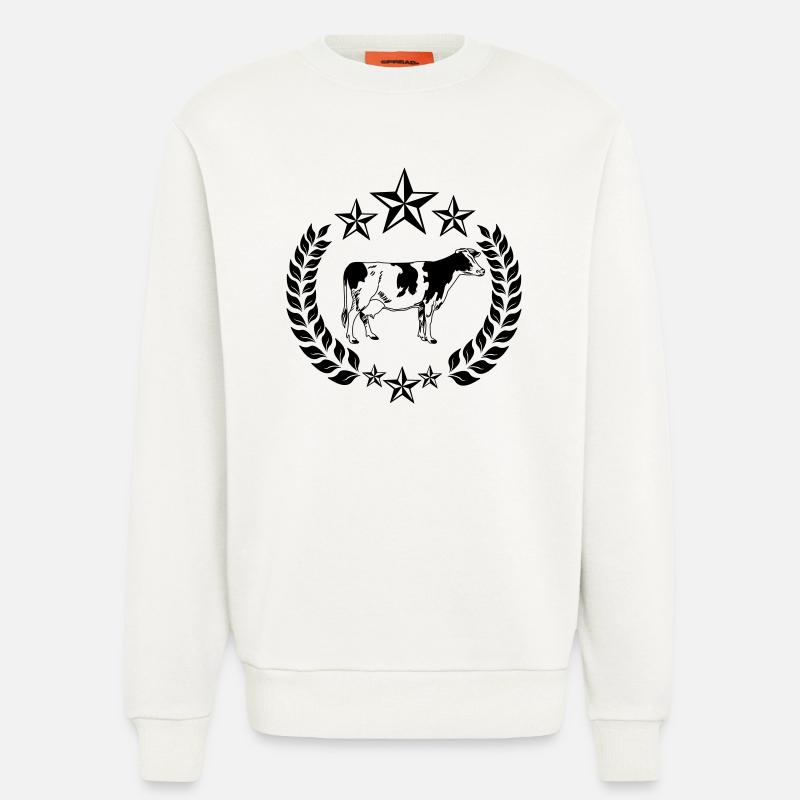 Kuh drei Sterne - Sweatshirt - made by SPREAD  - OFF WHITE
