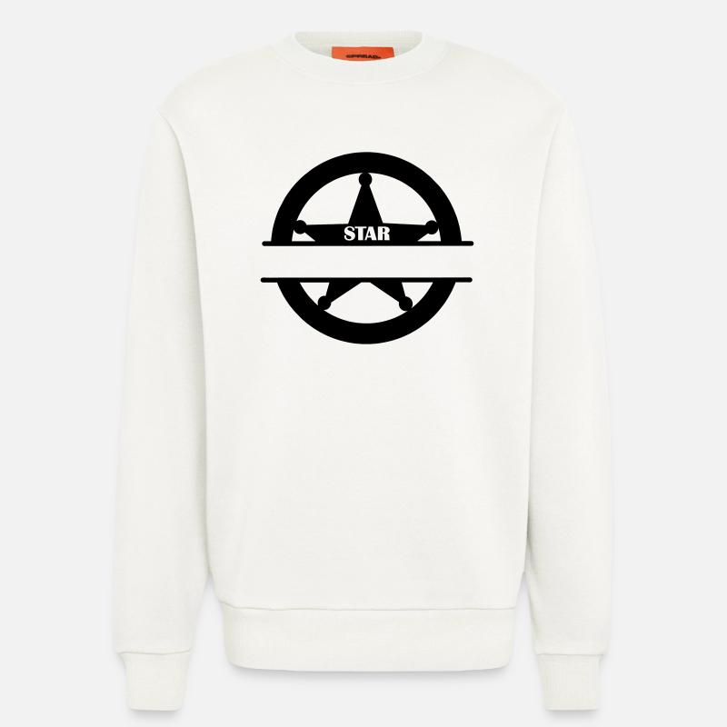 Marschallstern im Kreismonogramm - Sweatshirt - made by SPREAD  - OFF WHITE