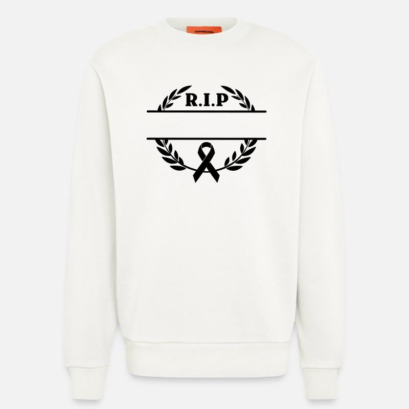 Lorbeerkranz R.I.P. Monogramm - Sweatshirt - made by SPREAD  - OFF WHITE