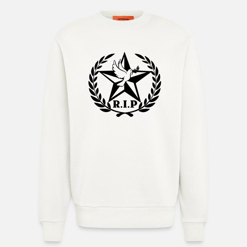 R.I.P Sterntaube Lorbeerkranz - Sweatshirt - made by SPREAD  - OFF WHITE