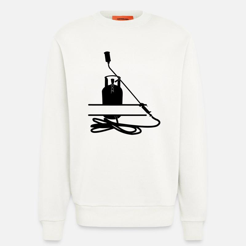 Dachdeckerfirma Monogramm transparent - Sweatshirt - made by SPREAD  - OFF WHITE