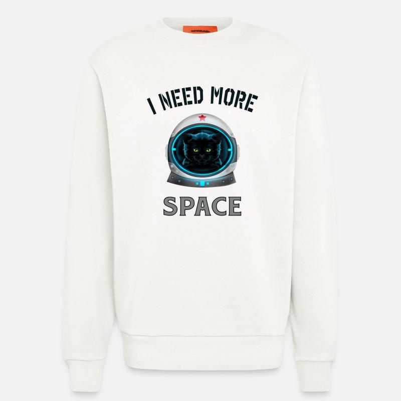 I need more space cat - Sweatshirt - made by SPREAD  - OFF WHITE