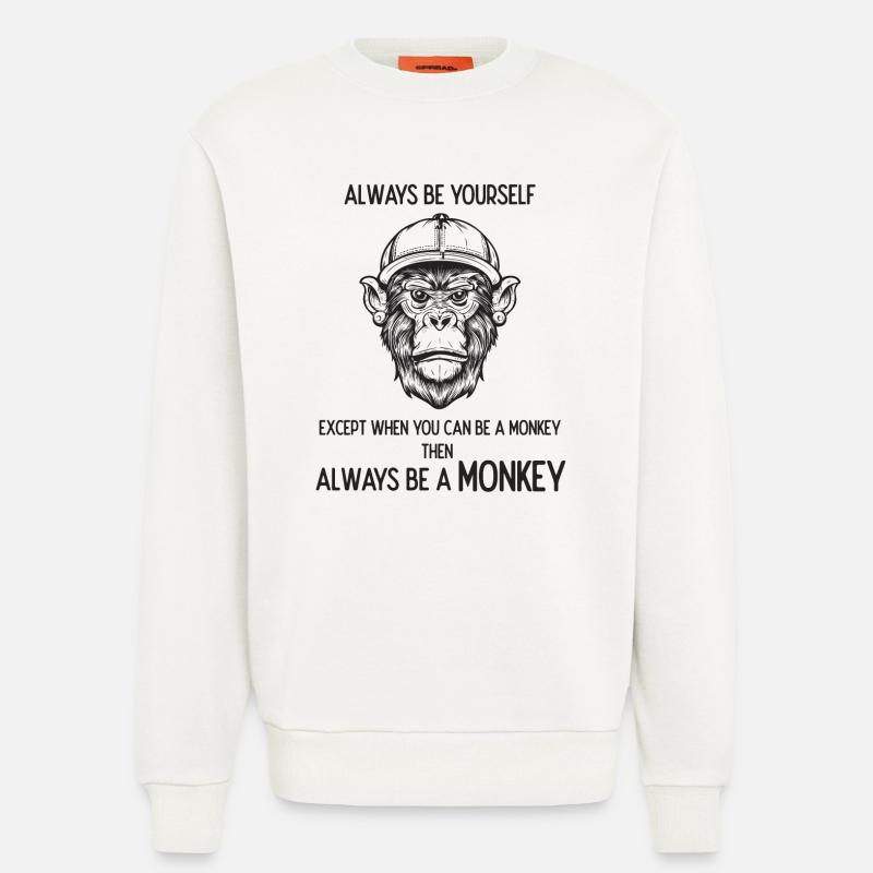 Sei immer ein Affe - Sweatshirt - made by SPREAD - OFF WHITE