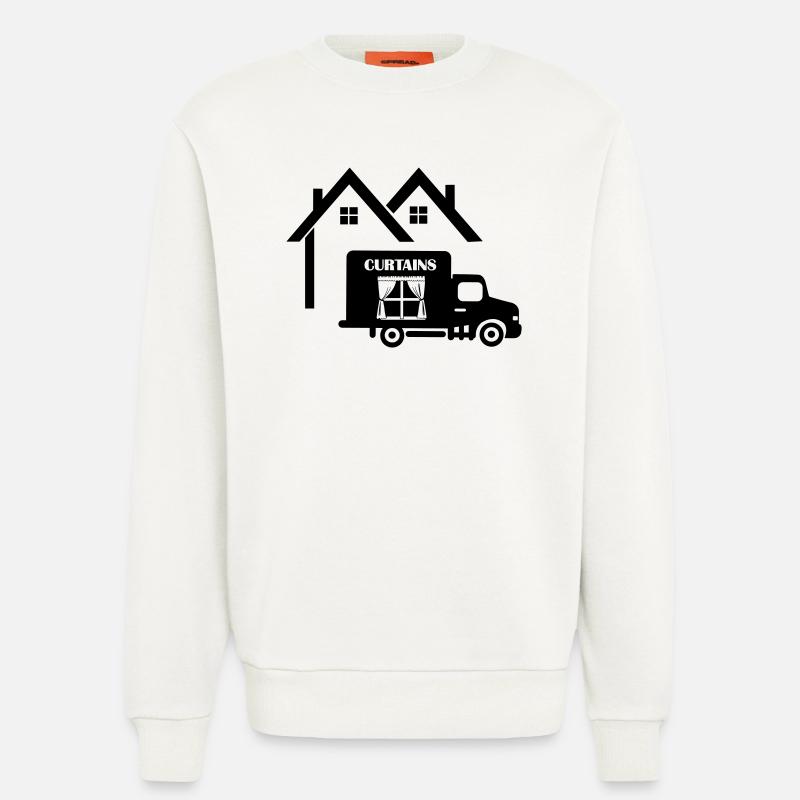 LKW-Vorhänge zu Hause - Sweatshirt - made by SPREAD  - OFF WHITE