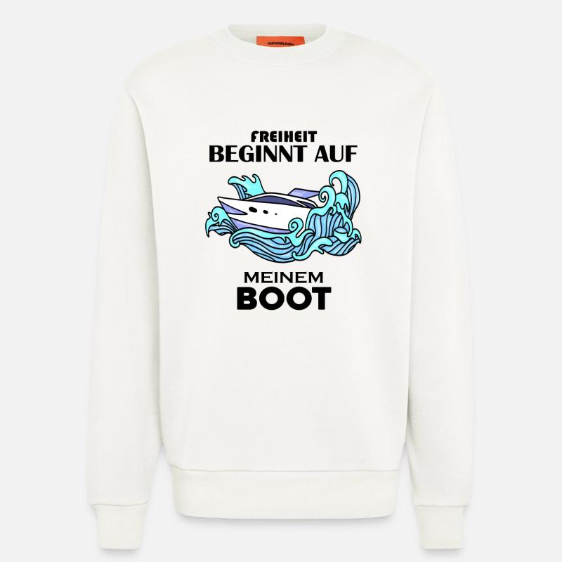 Boote Motorboot - Sweatshirt - made by SPREAD - OFF WHITE