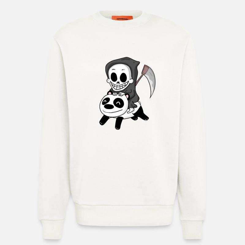 Grim Reaper Panda - Sweatshirt - made by SPREAD  - OFF WHITE