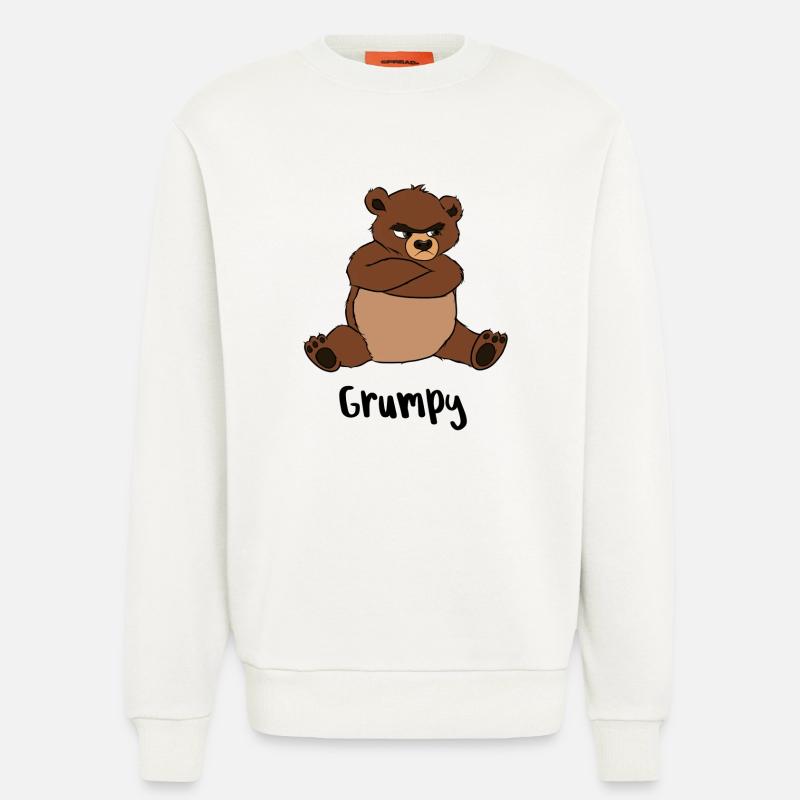 Grumpy - Sweatshirt - made by SPREAD  - OFF WHITE