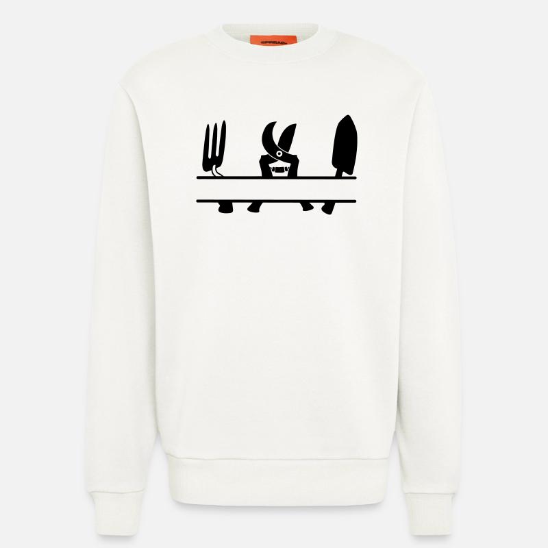 Gartengärtner Werkzeug Textbanner - Sweatshirt - made by SPREAD  - OFF WHITE