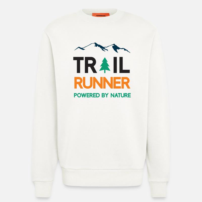 Trail Runner - Powered by Nature - Sweatshirt - made by SPREAD - OFF WHITE