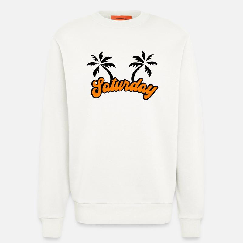 Saturday Das Wochenende Design - Sweatshirt - made by SPREAD  - OFF WHITE