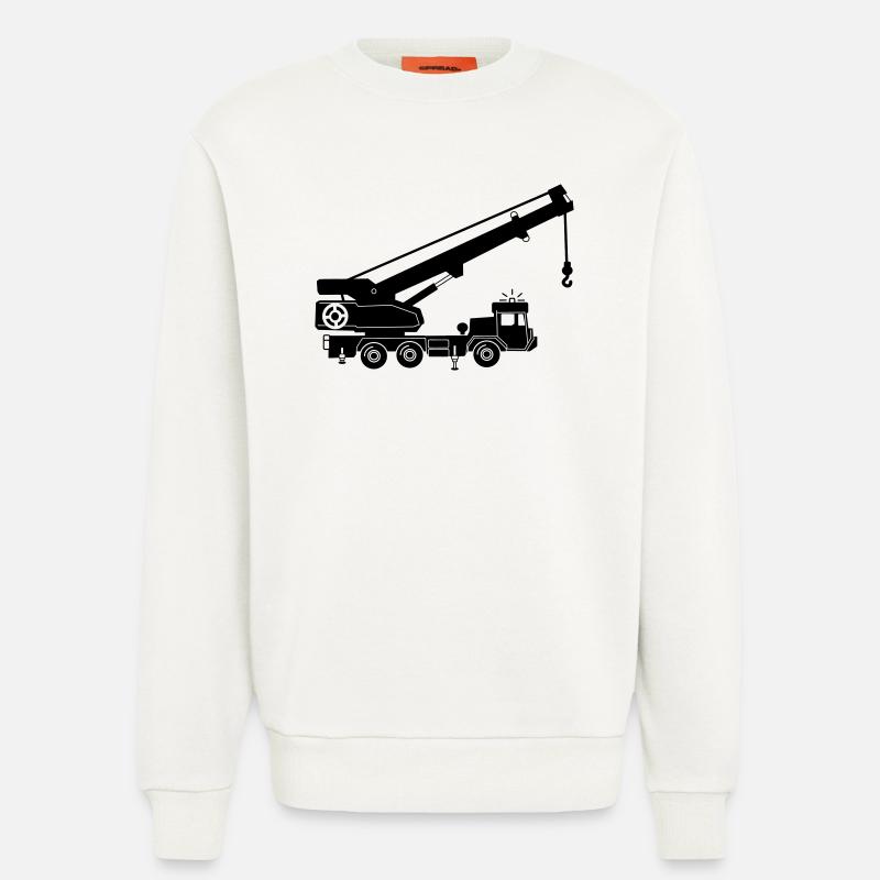 Kranwagen oder Abschleppwagen - Sweatshirt - made by SPREAD  - OFF WHITE