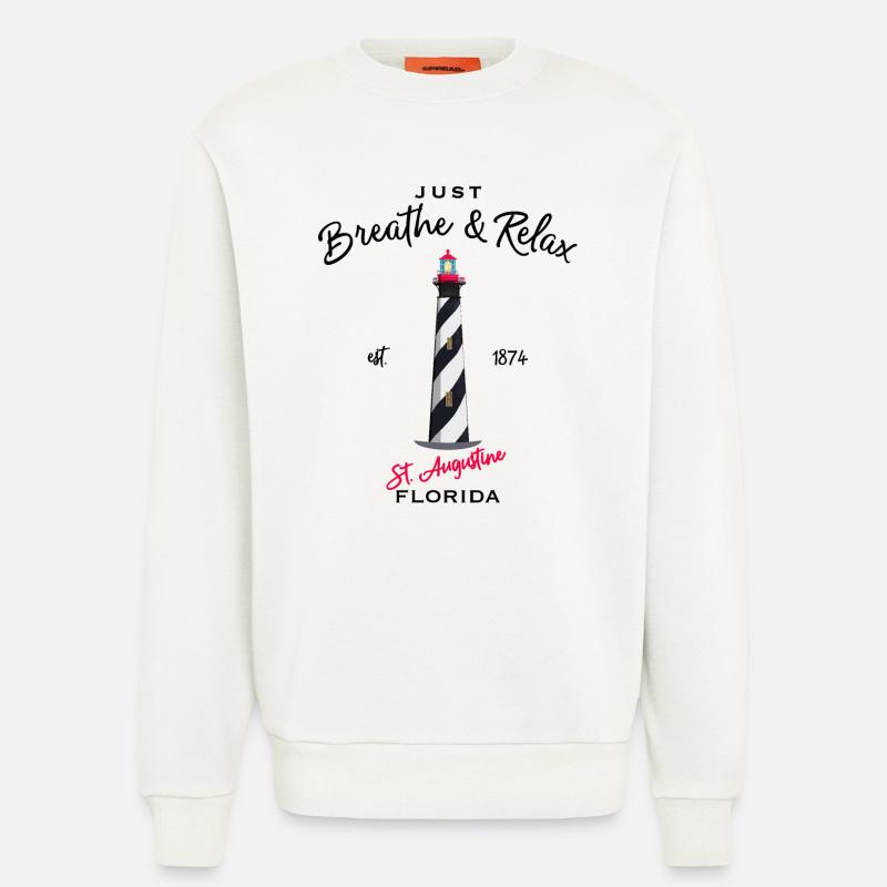 Florida, Leuchtturm St. Augustine - Sweatshirt - made by SPREAD  - OFF WHITE
