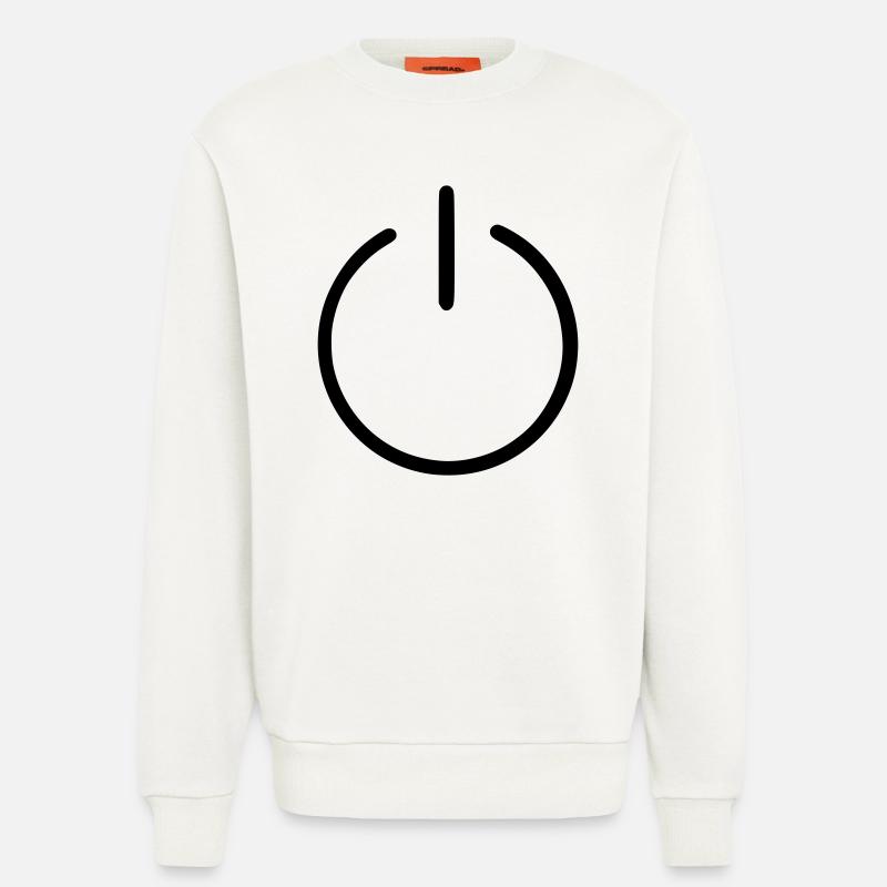 An Us Off Button - Sweatshirt - made by SPREAD  - OFF WHITE