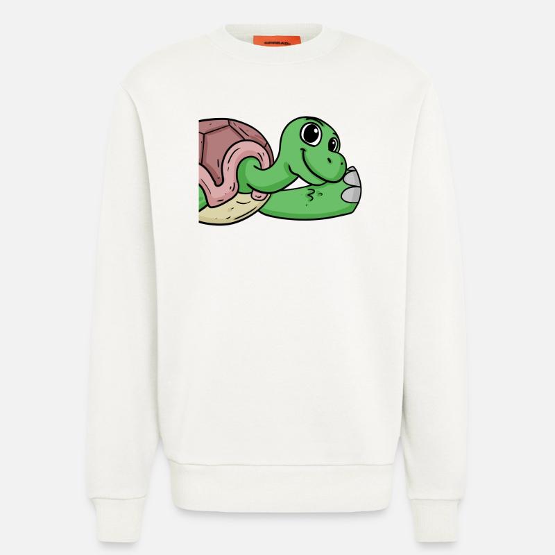 Turtle Greeting Greeting - Sweatshirt - made by SPREAD  - OFF WHITE