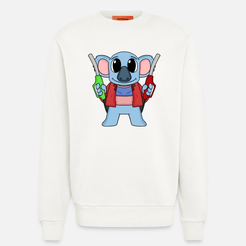Tankwart Koala Tankstelle - Sweatshirt - made by SPREAD  - OFF WHITE