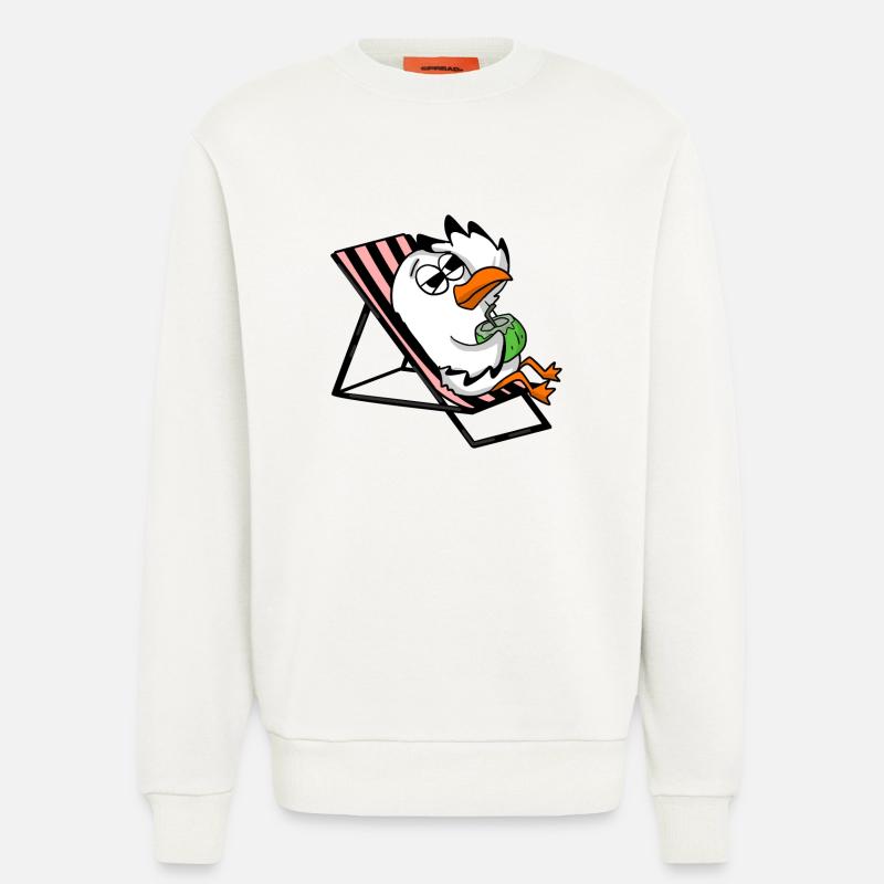 Mouette - Sweat bio décontracté fabriqué en UE - OFF WHITE